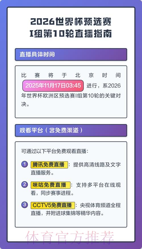 手机端全程观看2026世界杯直播的免费指南